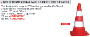 Lot De 2 Cônes De Signalisation Pliable Relaxdays - Bandes Réfléchissantes Orange 70 Cm Avec Sac De Transport