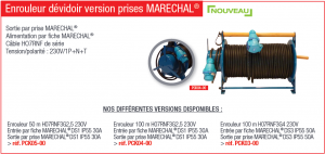 Enrouleur dévidoir version prises MARECHAL